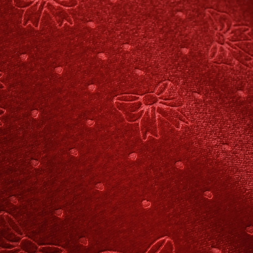 Infant Girls Velvet Sweatshirt Bow-Red