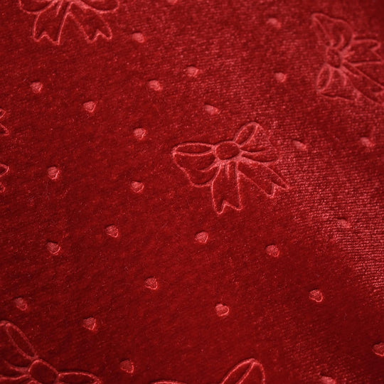 Infant Girls Velvet Sweatshirt Bow-Red