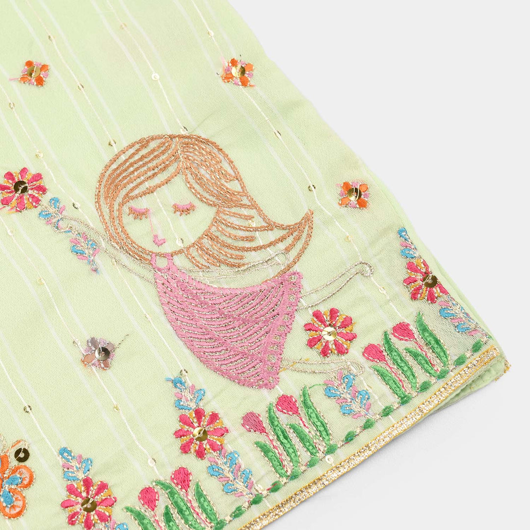 Infant Girls Poly Viscose 2Pcs (Gulistaan) – Pista