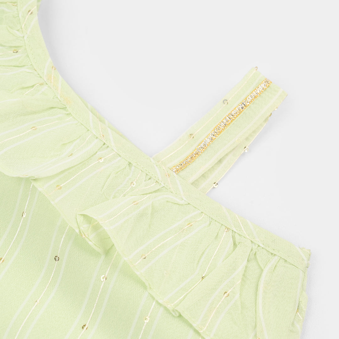 Infant Girls Poly Viscose 2Pcs (Gulistaan) – Pista