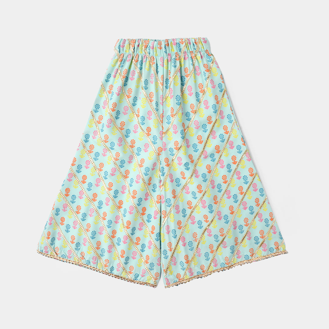 Infant Girls Poly Cambric 2Pcs Set (Dolly) - Mint Green