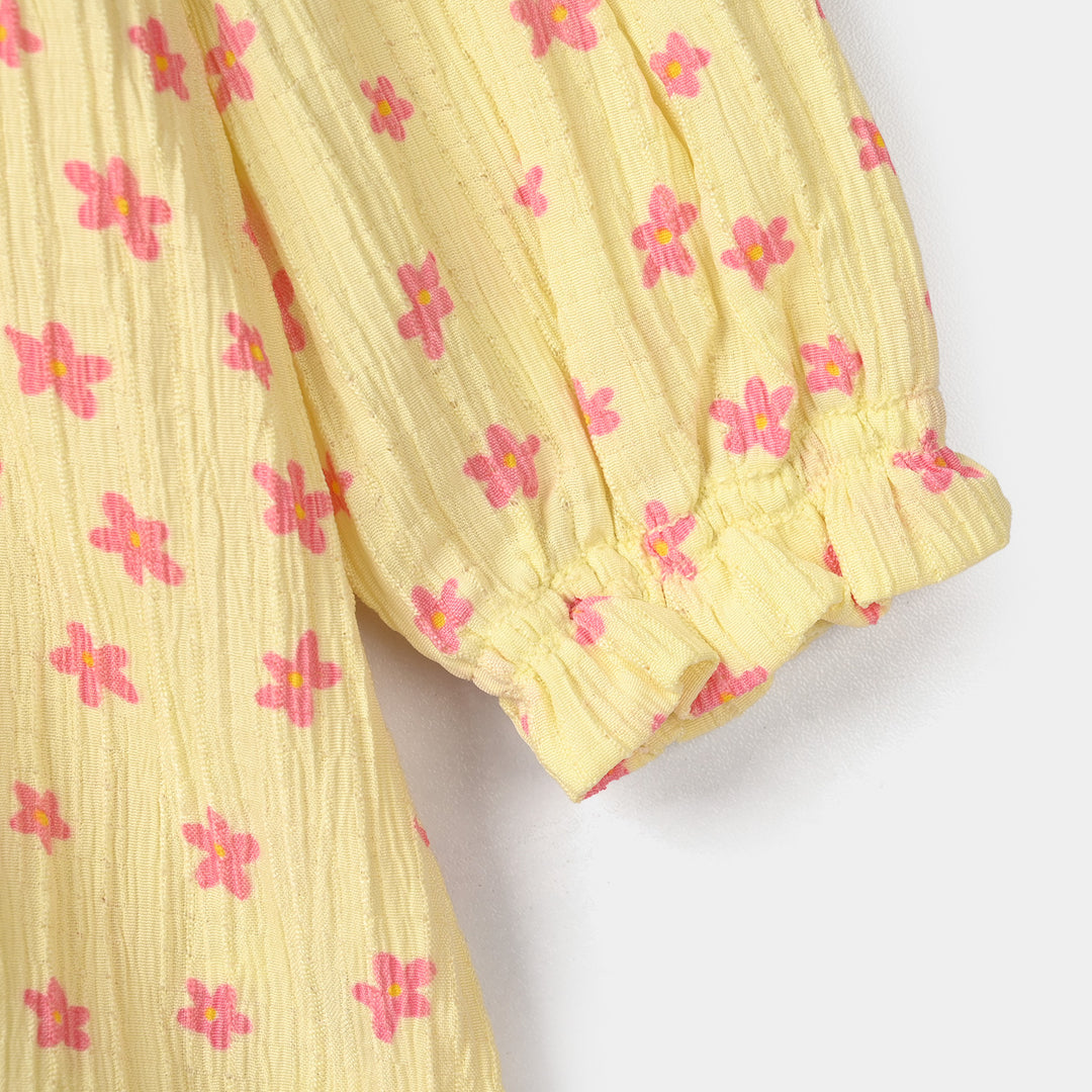 Infant Girls Cotton Casual Top Sunflower-Lemon.Yellow