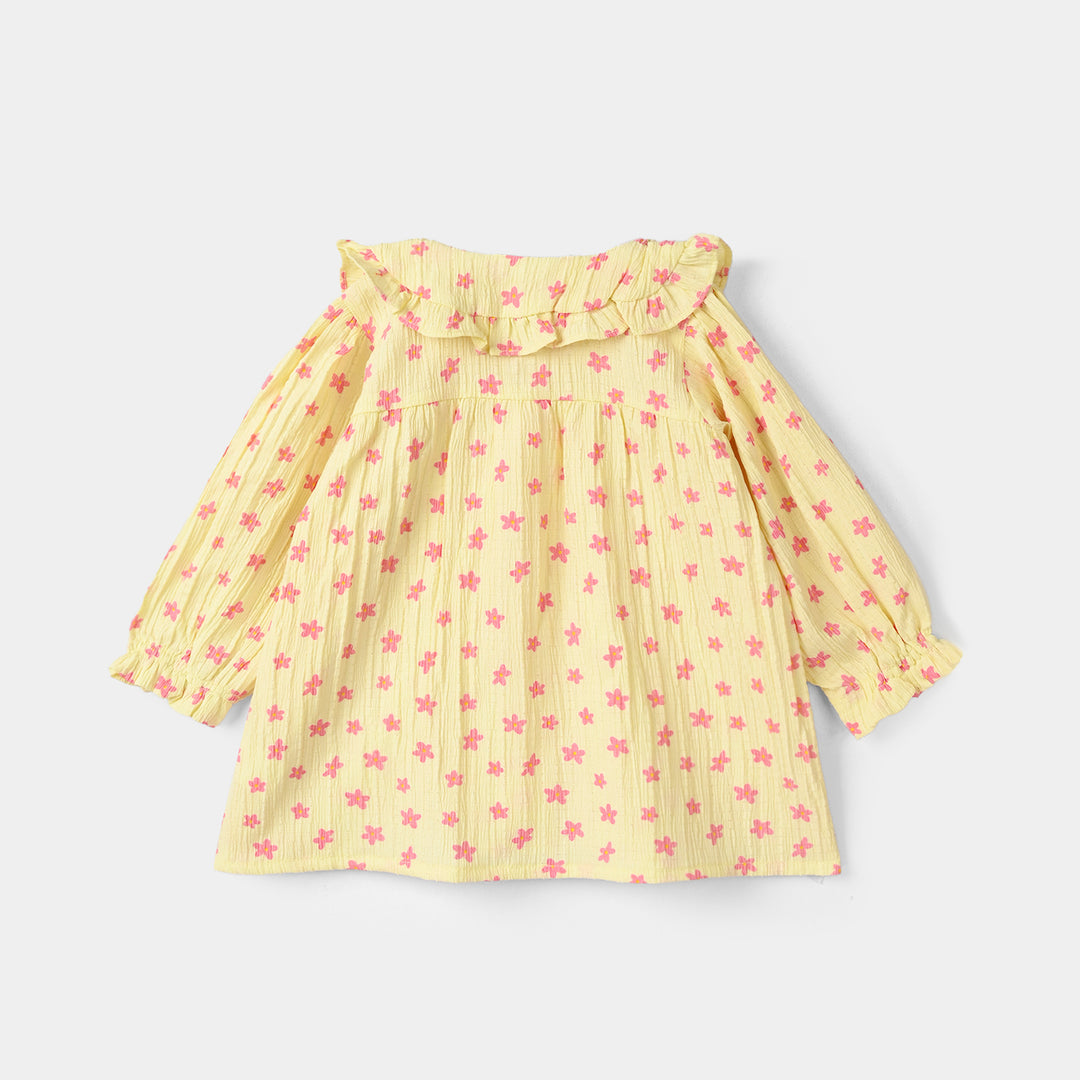 Infant Girls Cotton Casual Top Sunflower-Lemon.Yellow