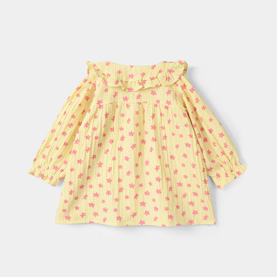 Infant Girls Cotton Casual Top Sunflower-Lemon.Yellow
