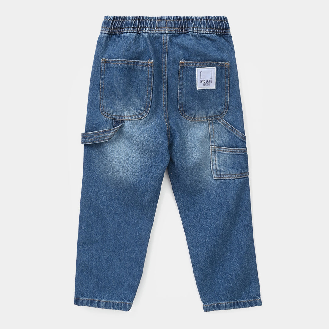 Boys Denim Stretch Pant (NYC SKATE) - Mid Blue