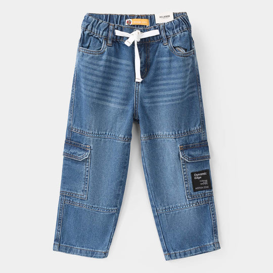 Boys Denim Stretch Pant – Mid Blue