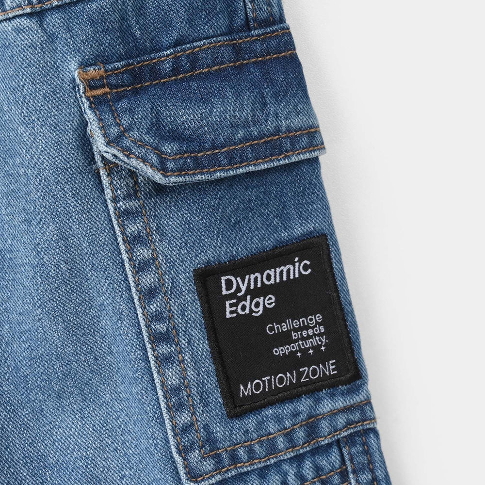 Boys Denim Stretch Pant – Mid Blue