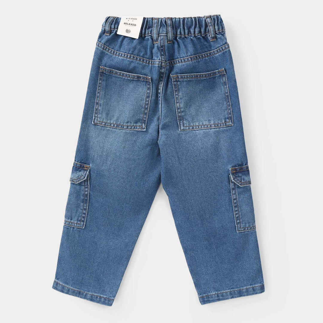 Boys Denim Stretch Pant – Mid Blue