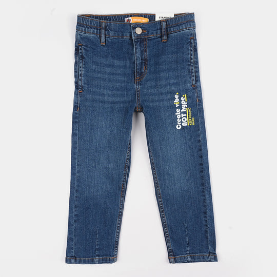 Boys Denim Viscose Pants (Create Vibe) - Dark Blue