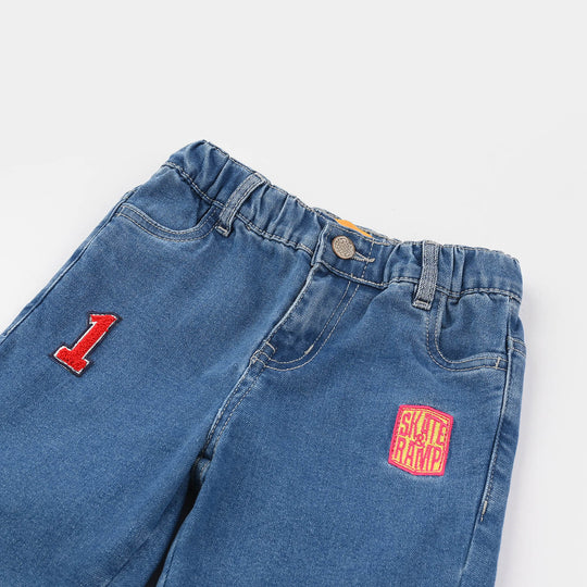 Boys Denim Stretch Pants (Skate Ramp) - Mid Blue