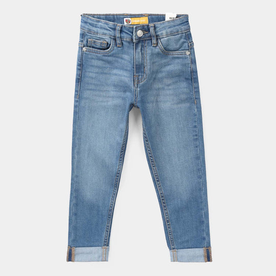 Boys Denim Stretch Pant (FOLDED) - Mid Blue