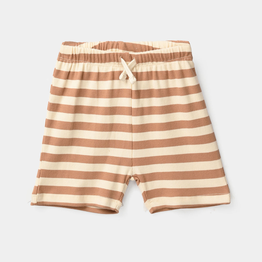 Infant Boys Rib Knitted Suit - Brown