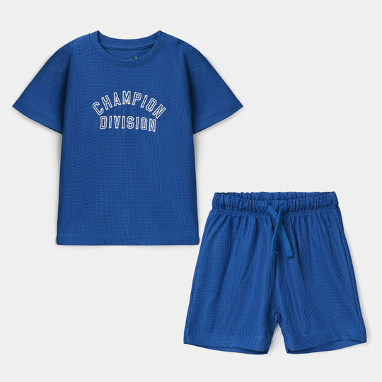 Infant Boys Poly Jersey Knitted Suit CHAMPION-NAVY