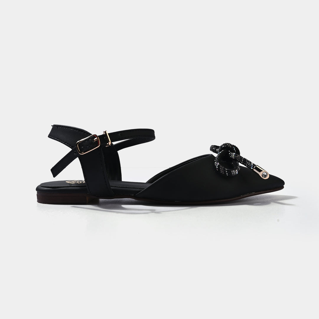 Girls Sling Back MS-01-BLACK