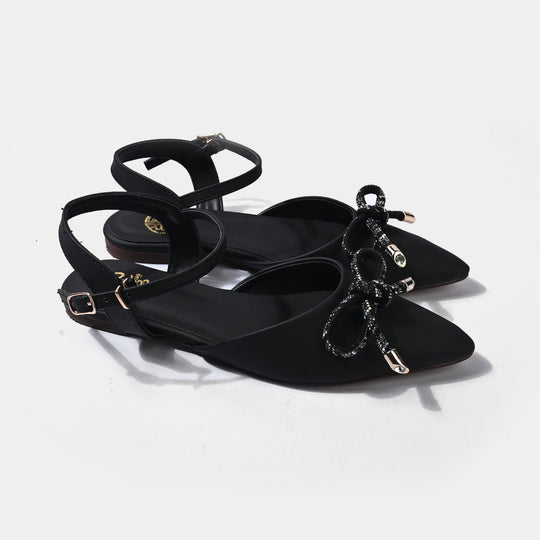 Girls Sling Back MS-01-BLACK