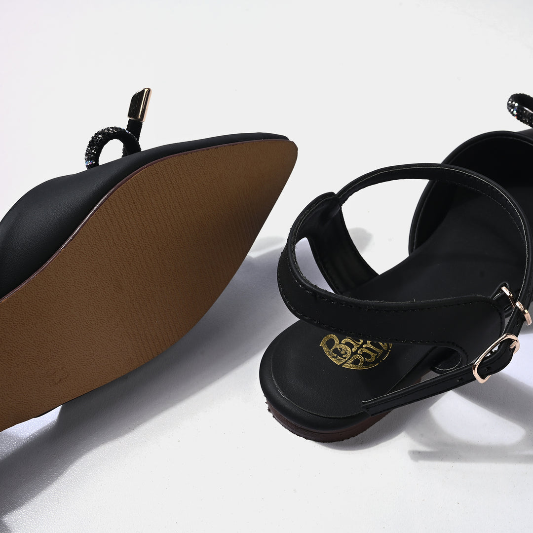 Girls Sling Back MS-01-BLACK