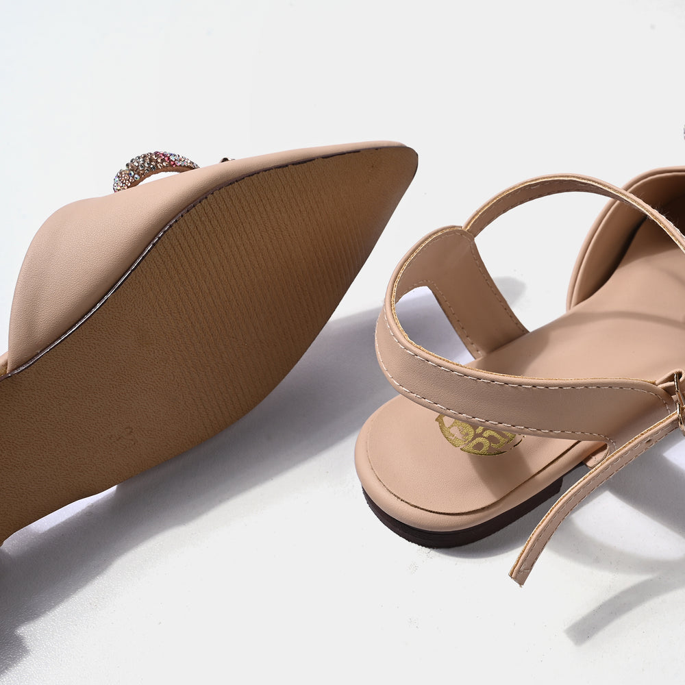 Girls Sling Back MS-01-BEIGE