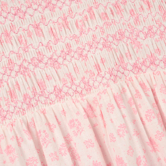 Girls Cotton Casual Frock Smoking-Pink