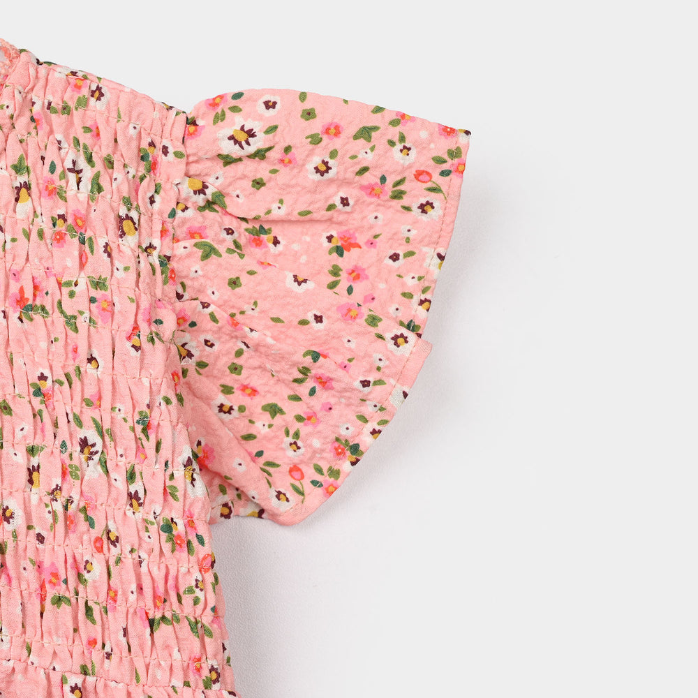 Infant Girls Cotton Casual Top - Pink