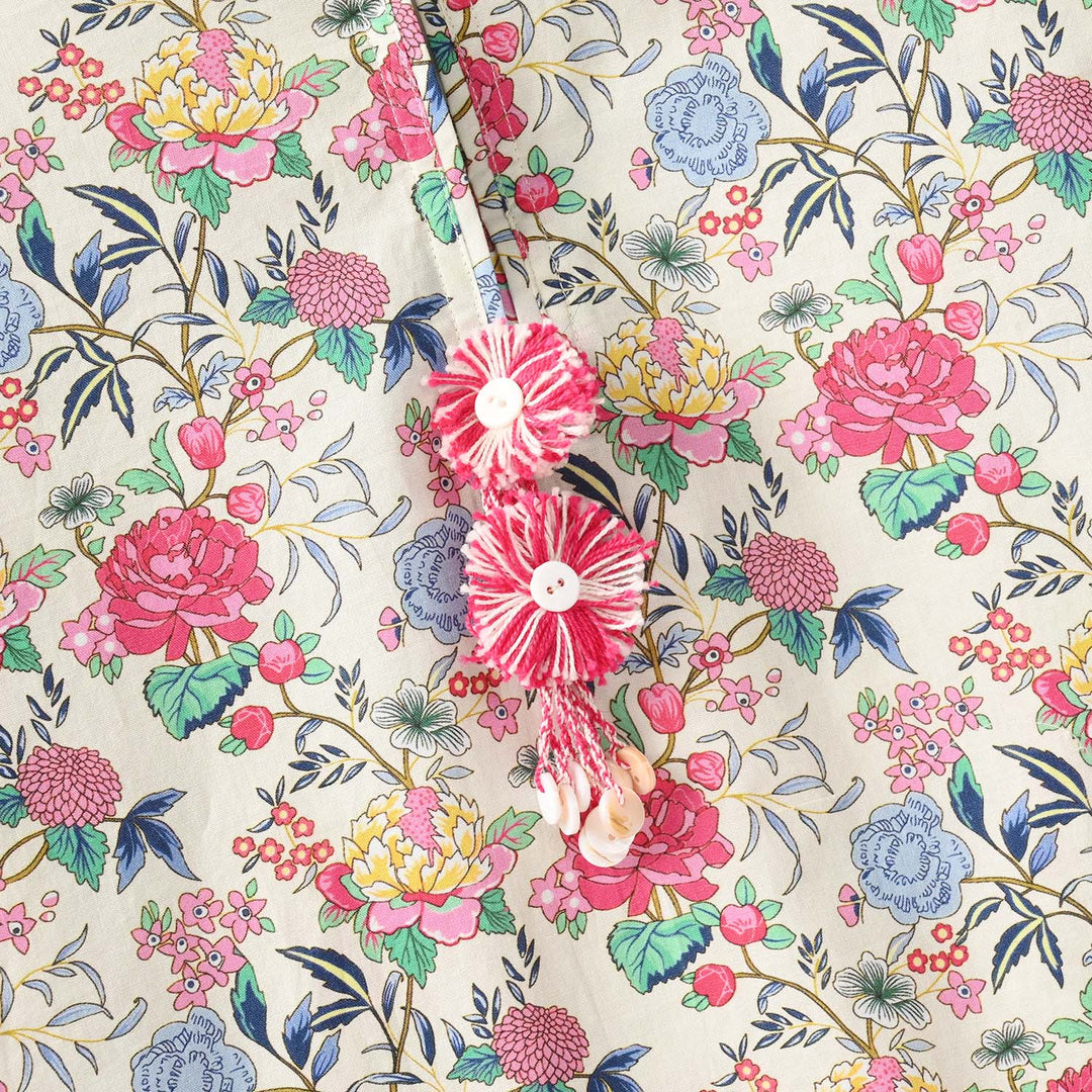 Girls Cotton Printed 2Pcs Flora - Multi