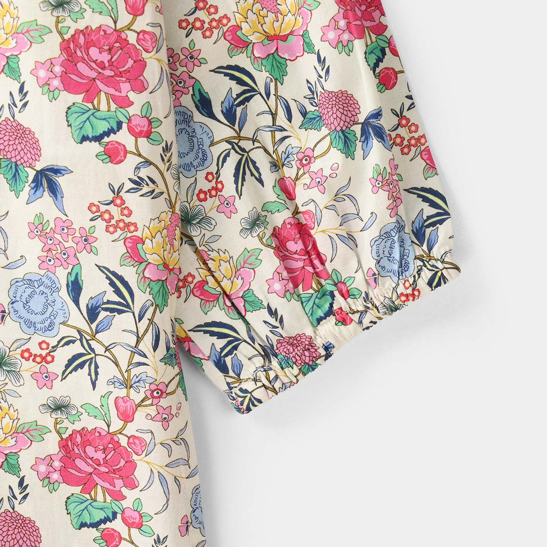 Girls Cotton Printed 2Pcs Flora - Multi