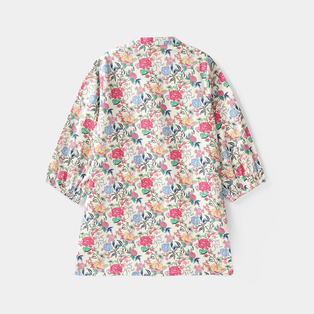 Girls Cotton Printed 2Pcs Flora - Multi