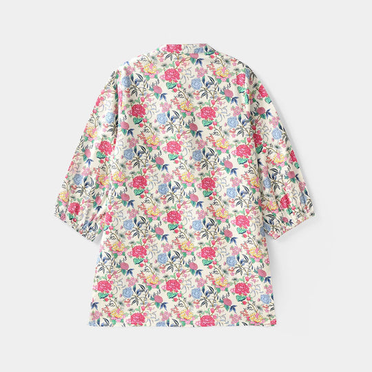 Girls Cotton Printed 2Pcs Flora - Multi