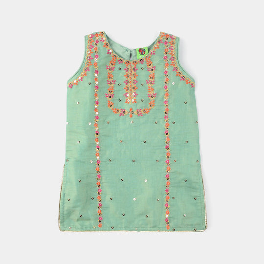 Infant Girls Net 2-Pcs Suit (Zara Noor) - Mint Green