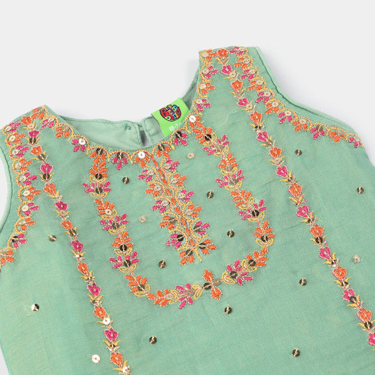 Infant Girls Net 2-Pcs Suit (Zara Noor) - Mint Green