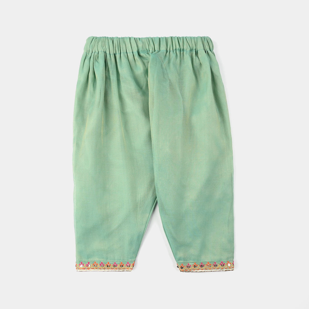 Infant Girls Net 2-Pcs Suit (Zara Noor) - Mint Green