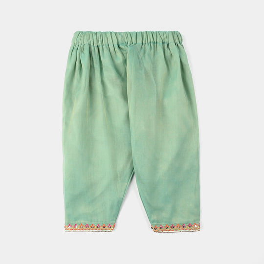 Infant Girls Net 2-Pcs Suit (Zara Noor) - Mint Green