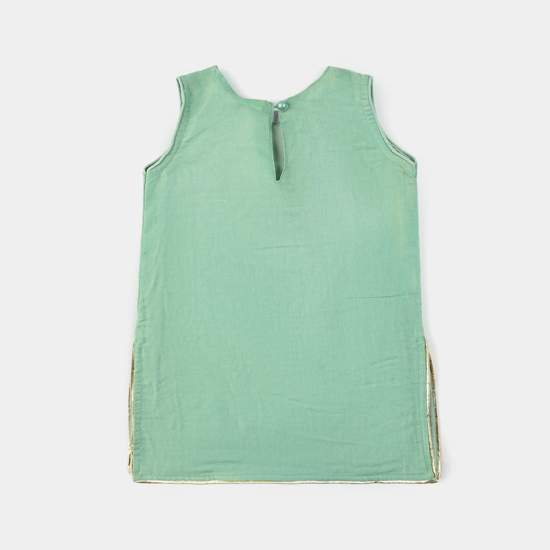 Infant Girls Net 2-Pcs Suit (Zara Noor) - Mint Green