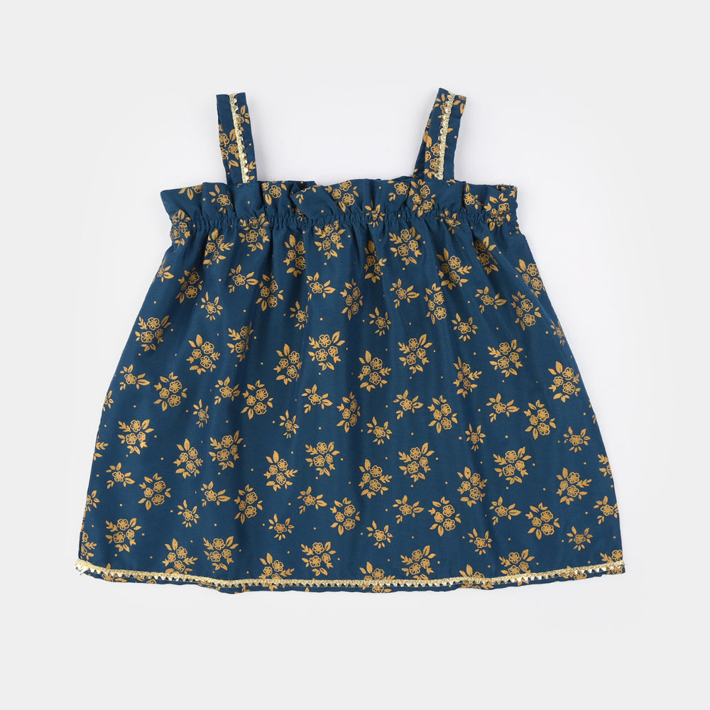 Infant Girls Poly Cambric 2Pcs - Teal