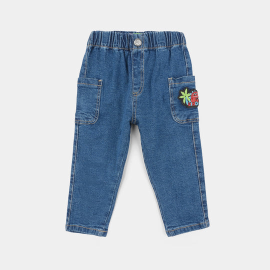Infant Boys Denim rigid PANT DINO CARGO-DARK BLUE