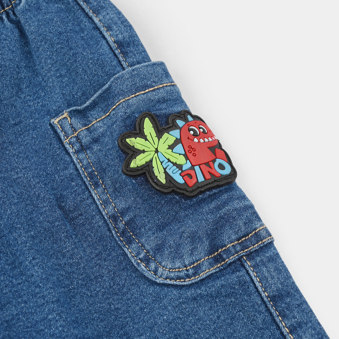 Infant Boys Denim rigid PANT DINO CARGO-DARK BLUE