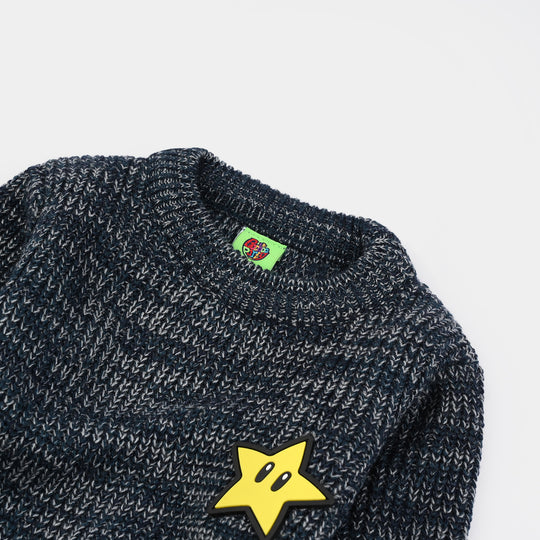 Infant Boys Acrylic sweater - Star-NAVY
