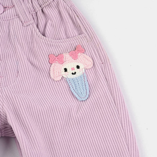 Infant Girls Corduroy Pant Cone-Pink