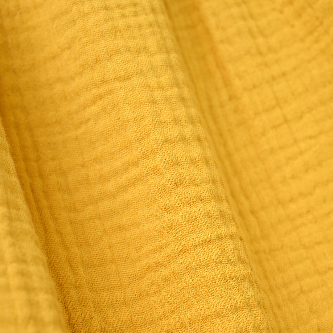 Infant Girls Cotton Casual Frock - Yellow