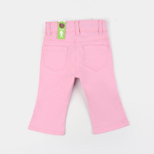 Infant Girls Cotton Twill Pant - Candy Pink