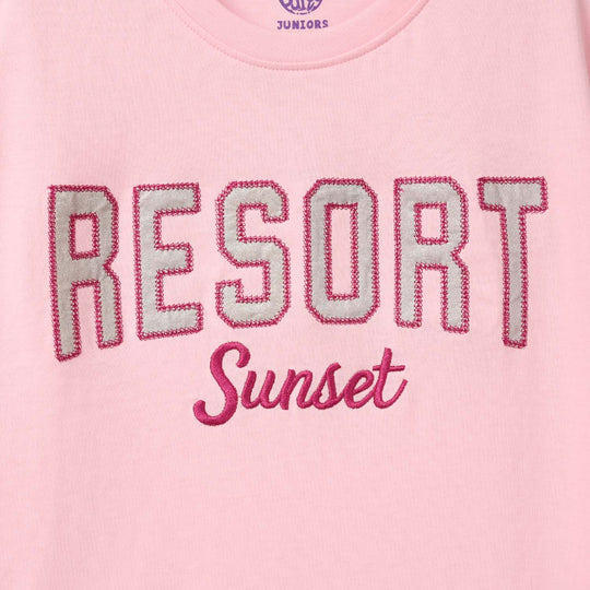 Teens Girls Cotton Jersey Tees H/S RESORT SUNSET-Faiy.Tale