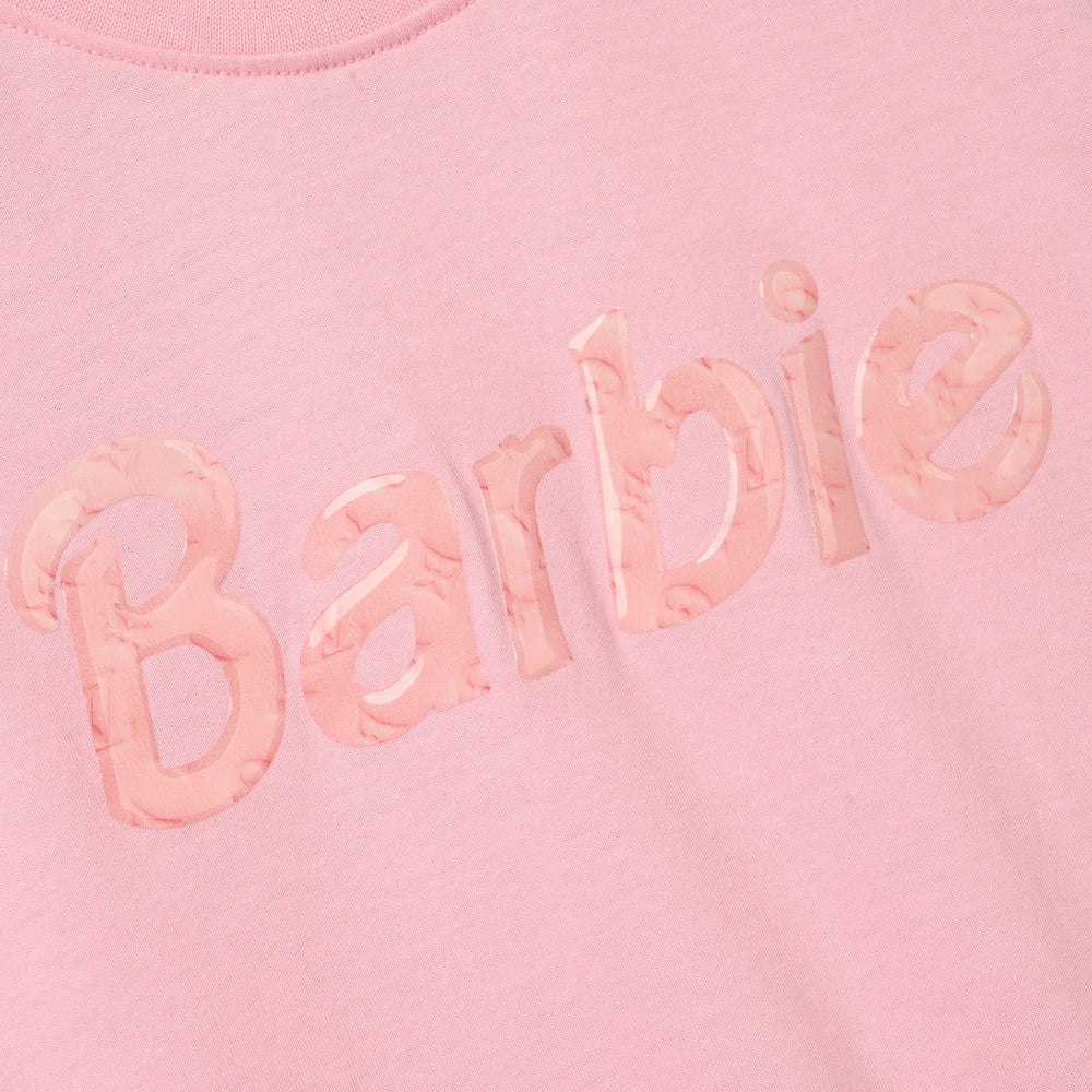 Girls Cotton Jersey T-Shirt (Barbie) - Pink