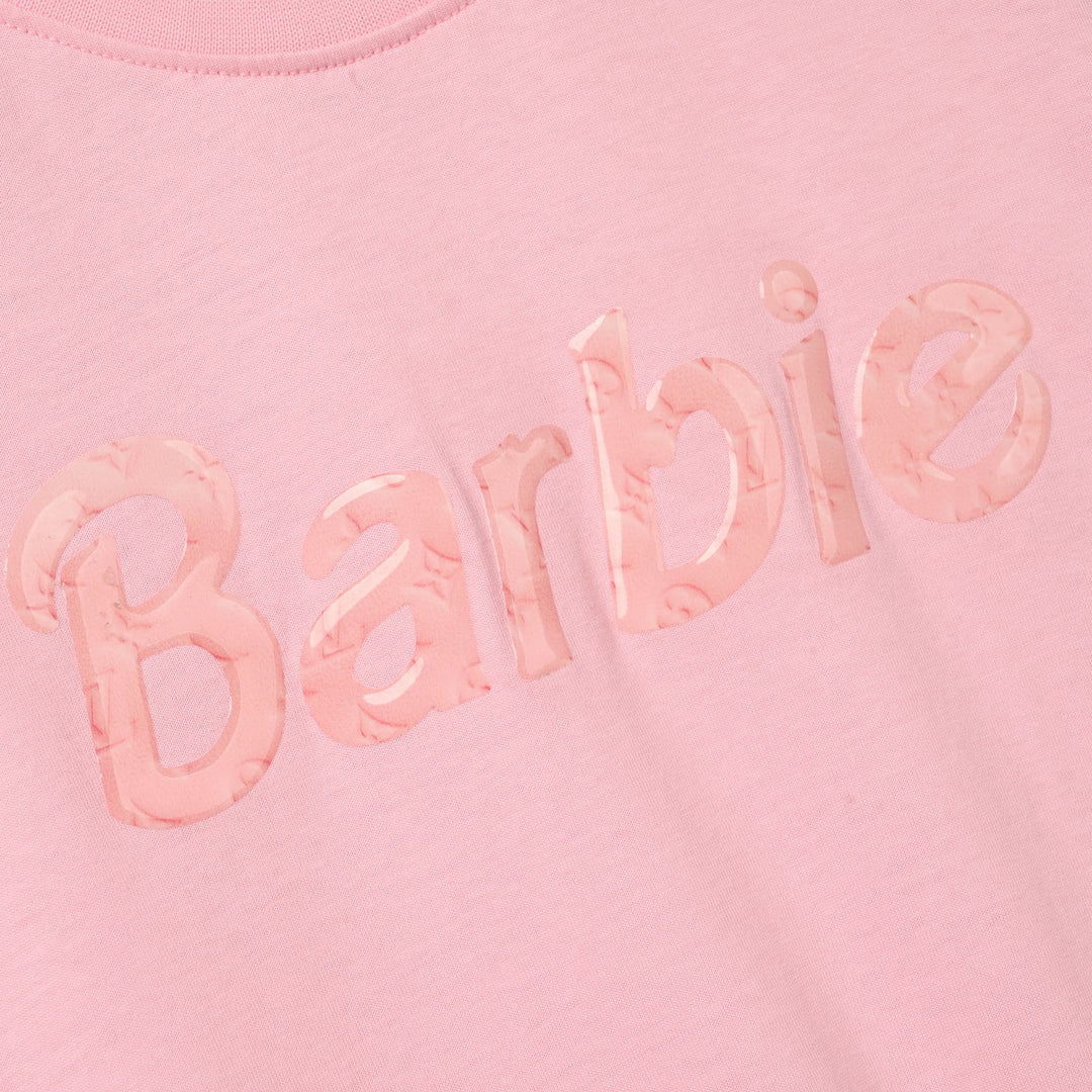 Girls Cotton Jersey T-Shirt (Barbie) - Pink