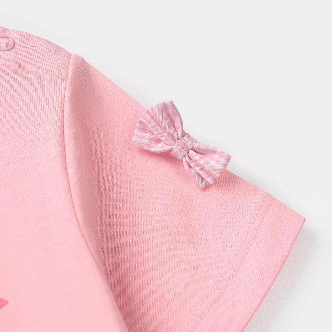 Infant Girls Cotton Jersey T-Shirt Character - Pink