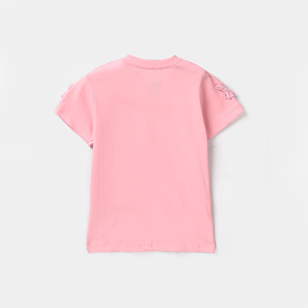 Infant Girls Cotton Jersey T-Shirt Character - Pink