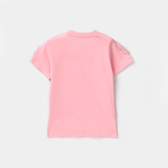 Infant Girls Cotton Jersey T-Shirt Character - Pink