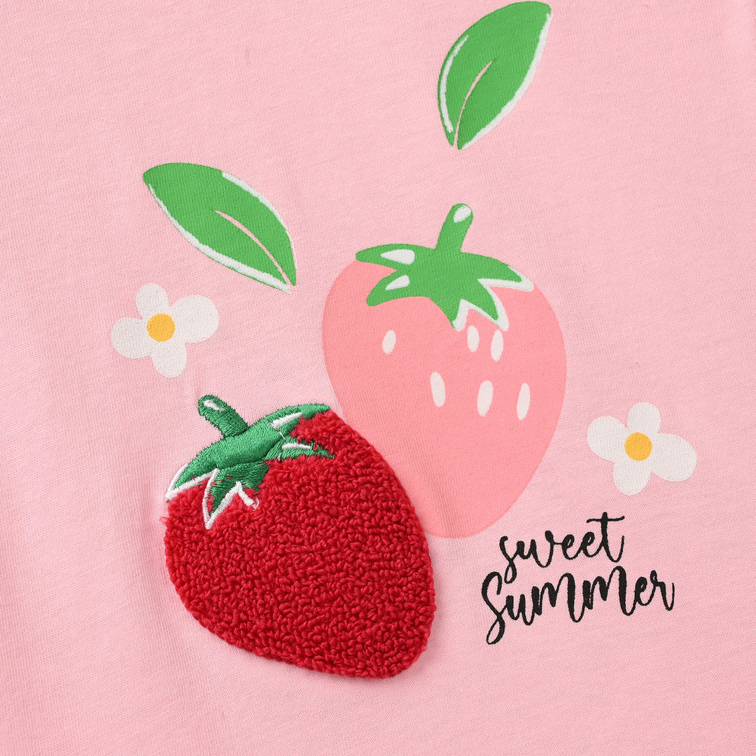 Infant Girls Cotton Jersey T-Shirt - Pink