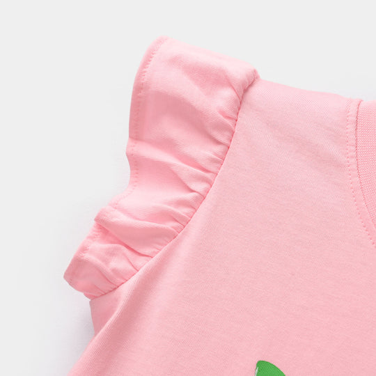 Infant Girls Cotton Jersey T-Shirt - Pink