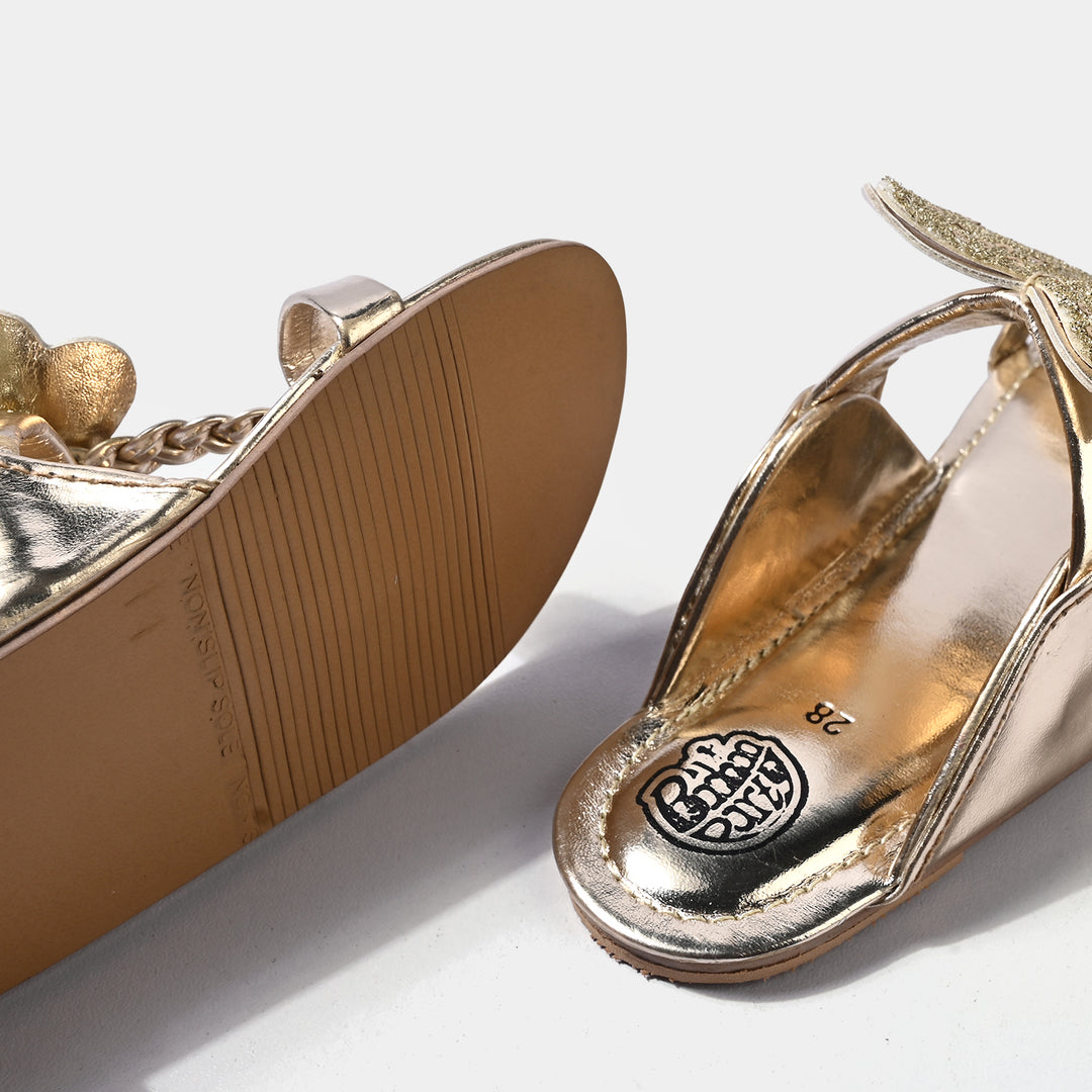 Girls Kolhapuri MT-06-GOLDEN