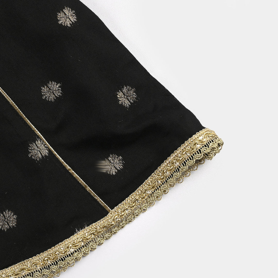 Teens Girls Jacquard 3-Piece Set (Jewel) - Black