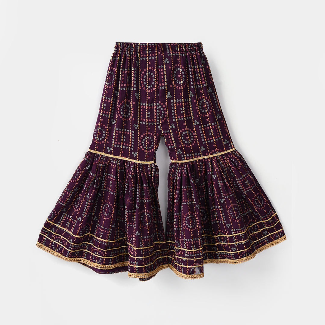 Teens Girls Chiffon 3Pcs - Purple